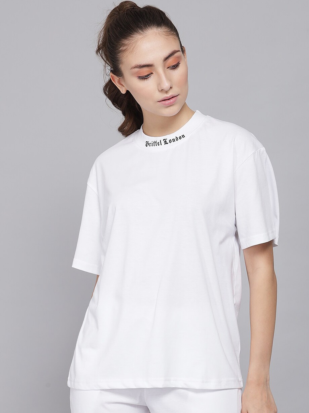

GRIFFEL Pure Cotton Sports T-shirt with Shorts, White