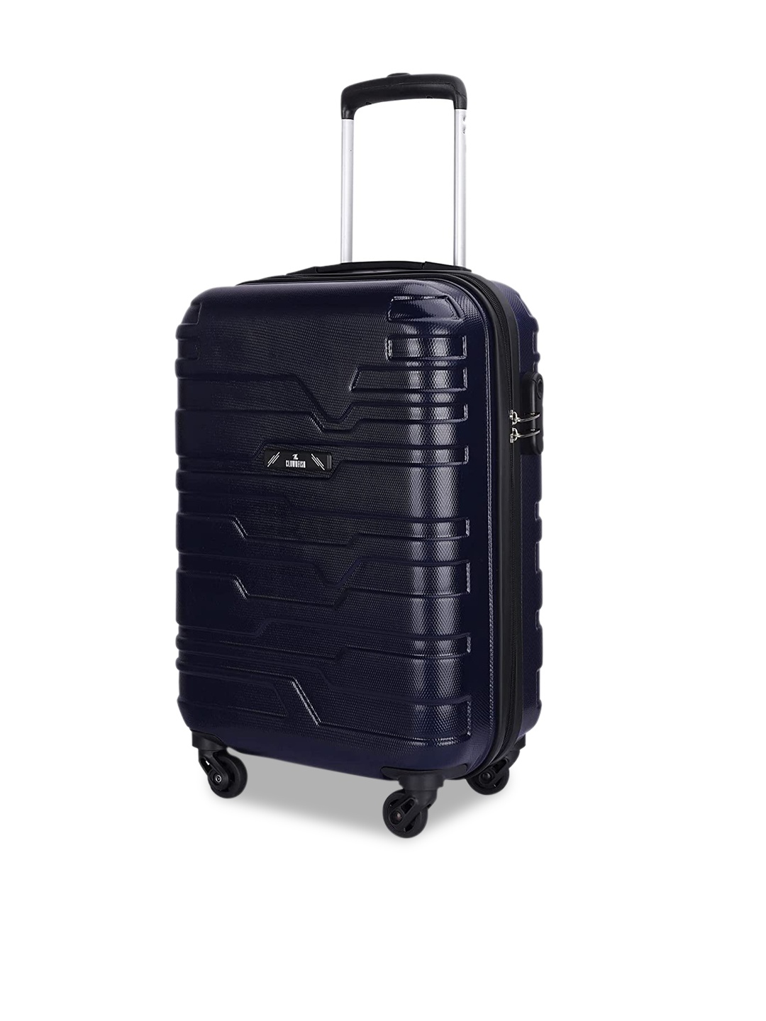 

THE CLOWNFISH Arsenio Textured Hard Case Medium Trolley Bag 43.5 Litres, Navy blue