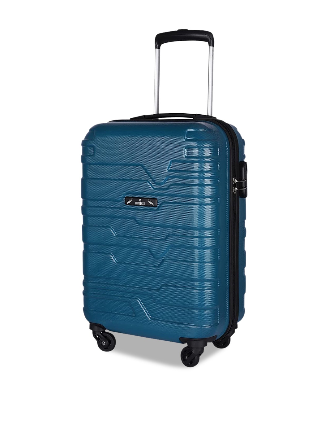 

THE CLOWNFISH Arsenio Textured Hard Case Medium Trolley Bag, Teal