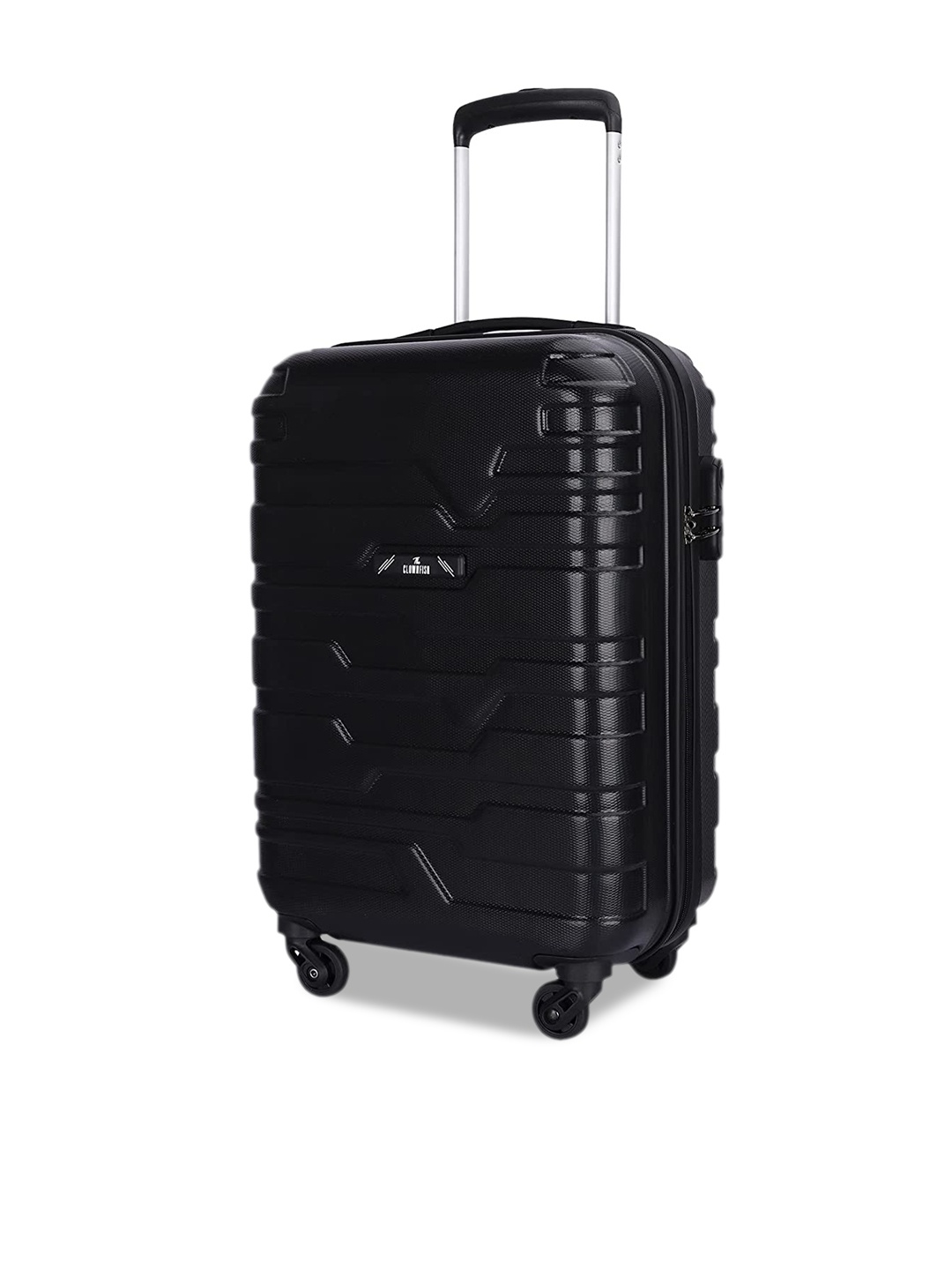 

THE CLOWNFISH Arsenio Textured Hard Case Medium Trolley Bag 43.5 L, Black