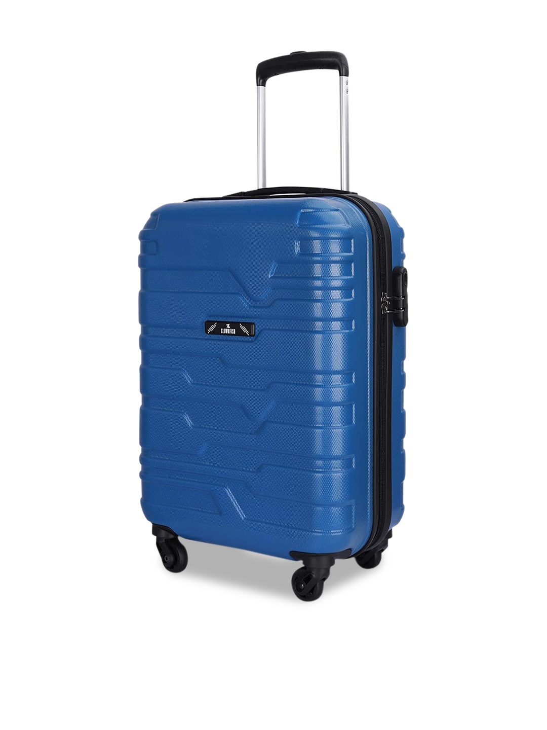 

THE CLOWNFISH Textured Hard Case Medium Trolley Bag, Blue
