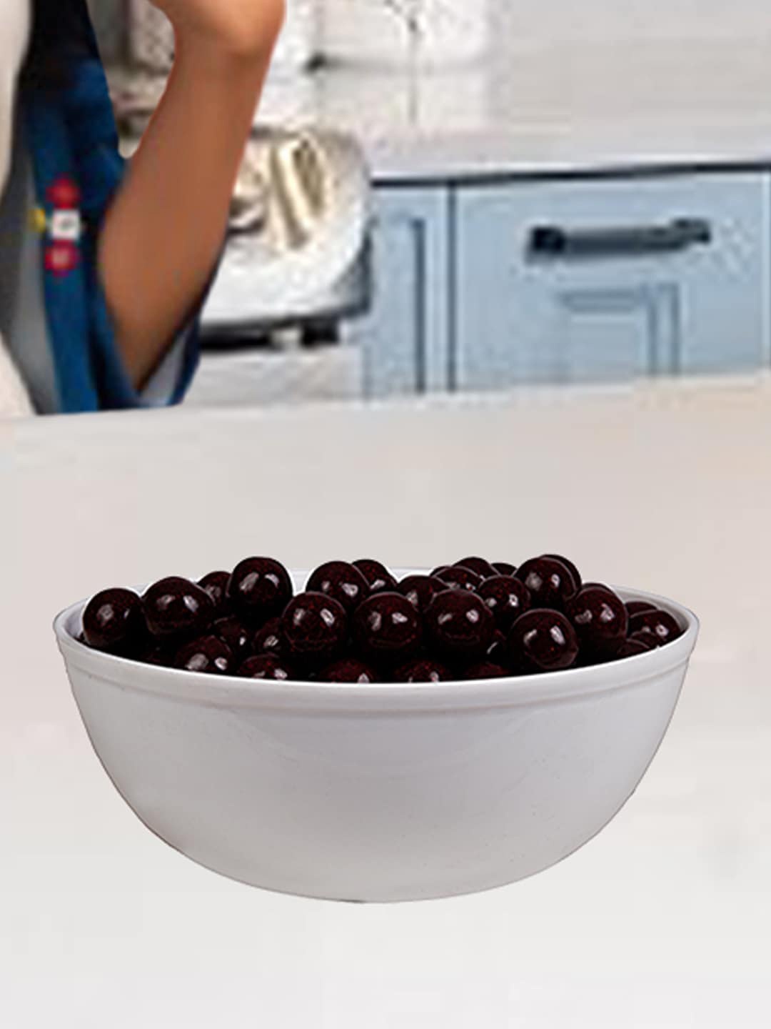 

Kuber Industries White 3 Pieces Dishwasher Safe Serving Bowls - 2l Each