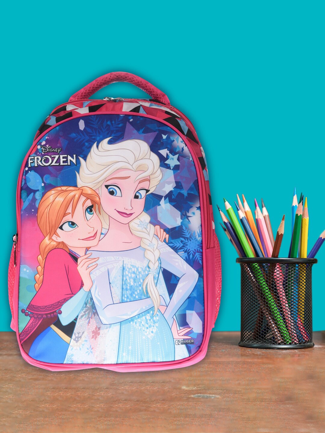 

Kuber Industries Disney Frozen School Backpack, Pink