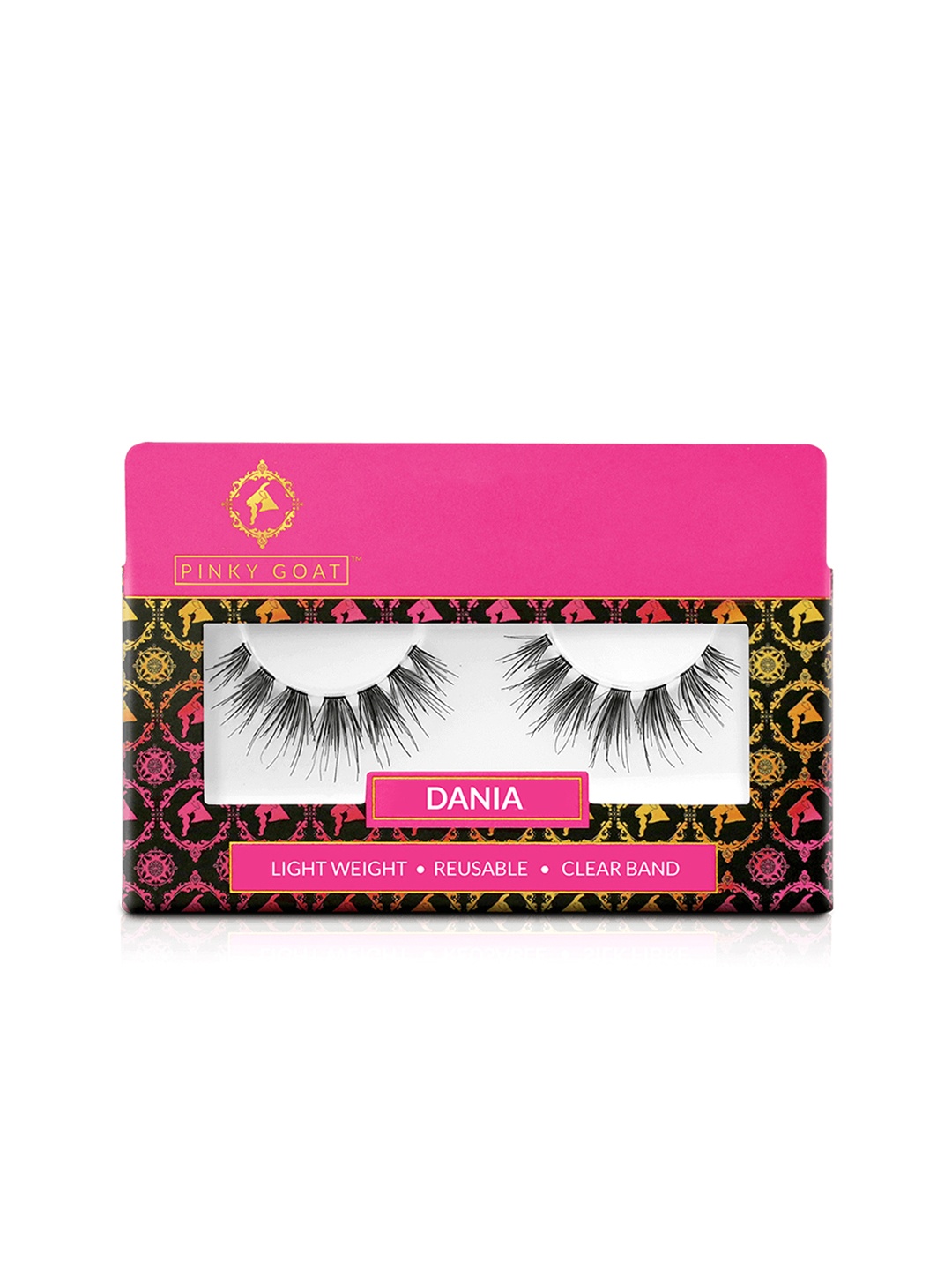 

Pinky Goat Black Lightweight & Vegan Reusable Natural False Eyelashes - Dania