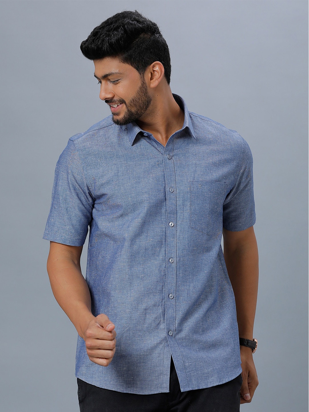 

Ramraj Opaque Casual Shirt, Blue