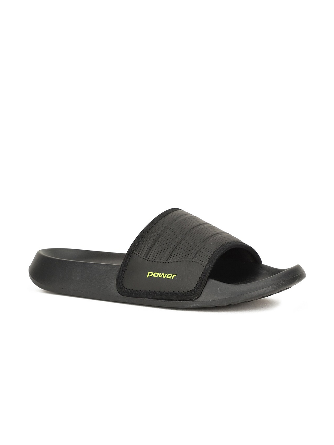 

Power Men Rubber Sliders, Black