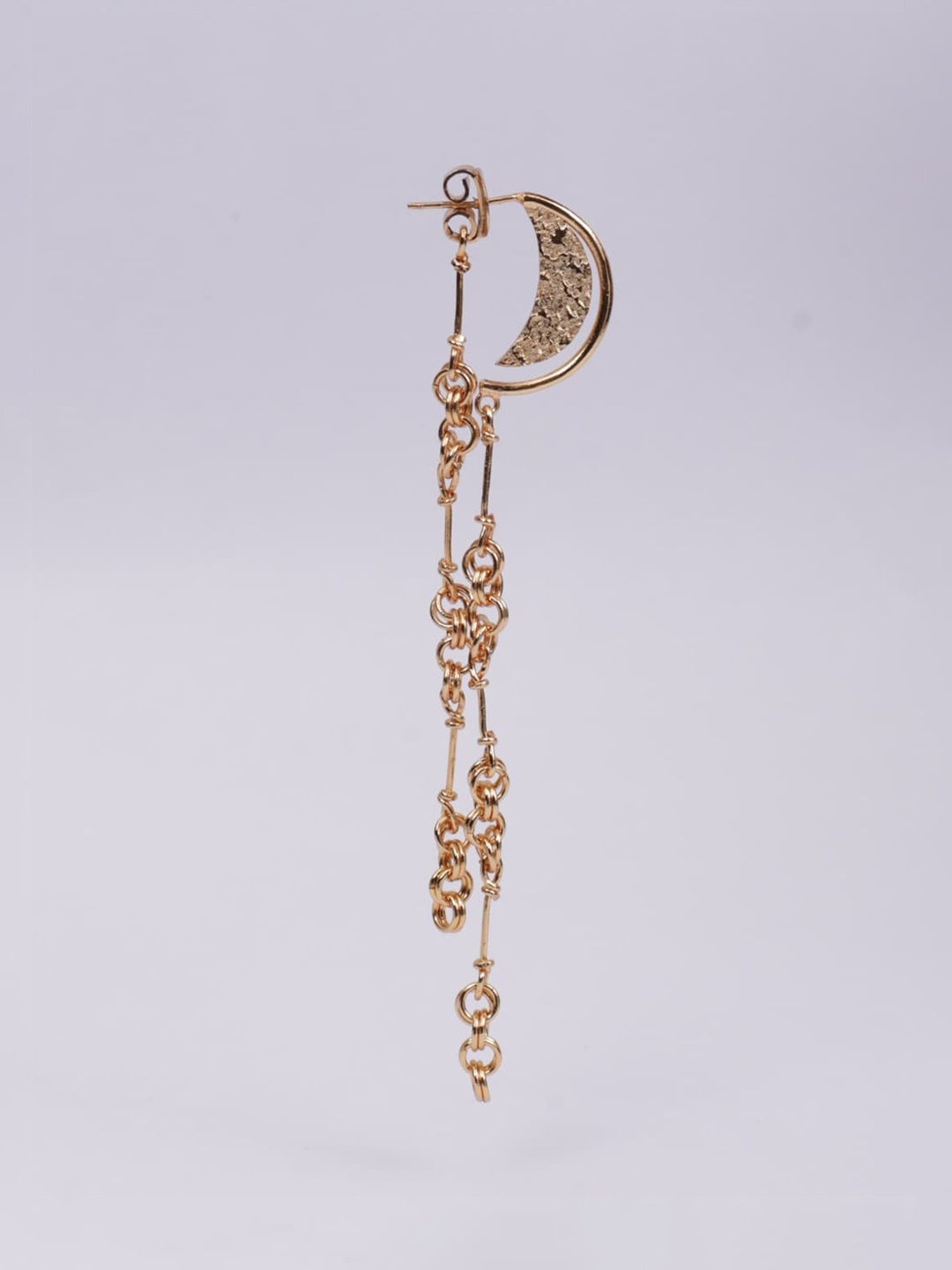 

TANN TRIM Crescent Dual Danglers, Gold