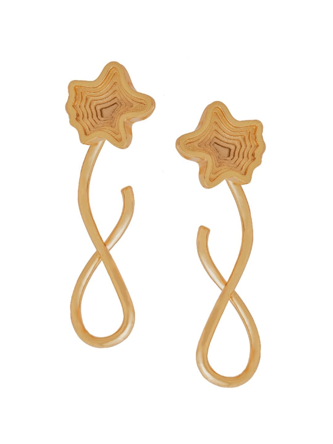 

TANN TRIM Gold-Plated Contemporary Drop Earrings