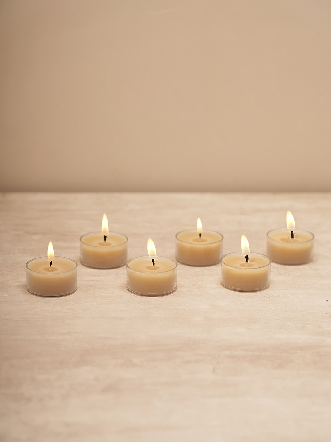

Pure Home and Living 24 Pieces Beige Autumn Fruit Votive Tea Lights Wax Candles