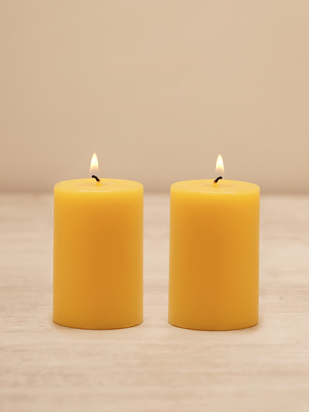 

Pure Home and Living Magnolia Jasmine 2 Pieces Yellow Pillar Candles