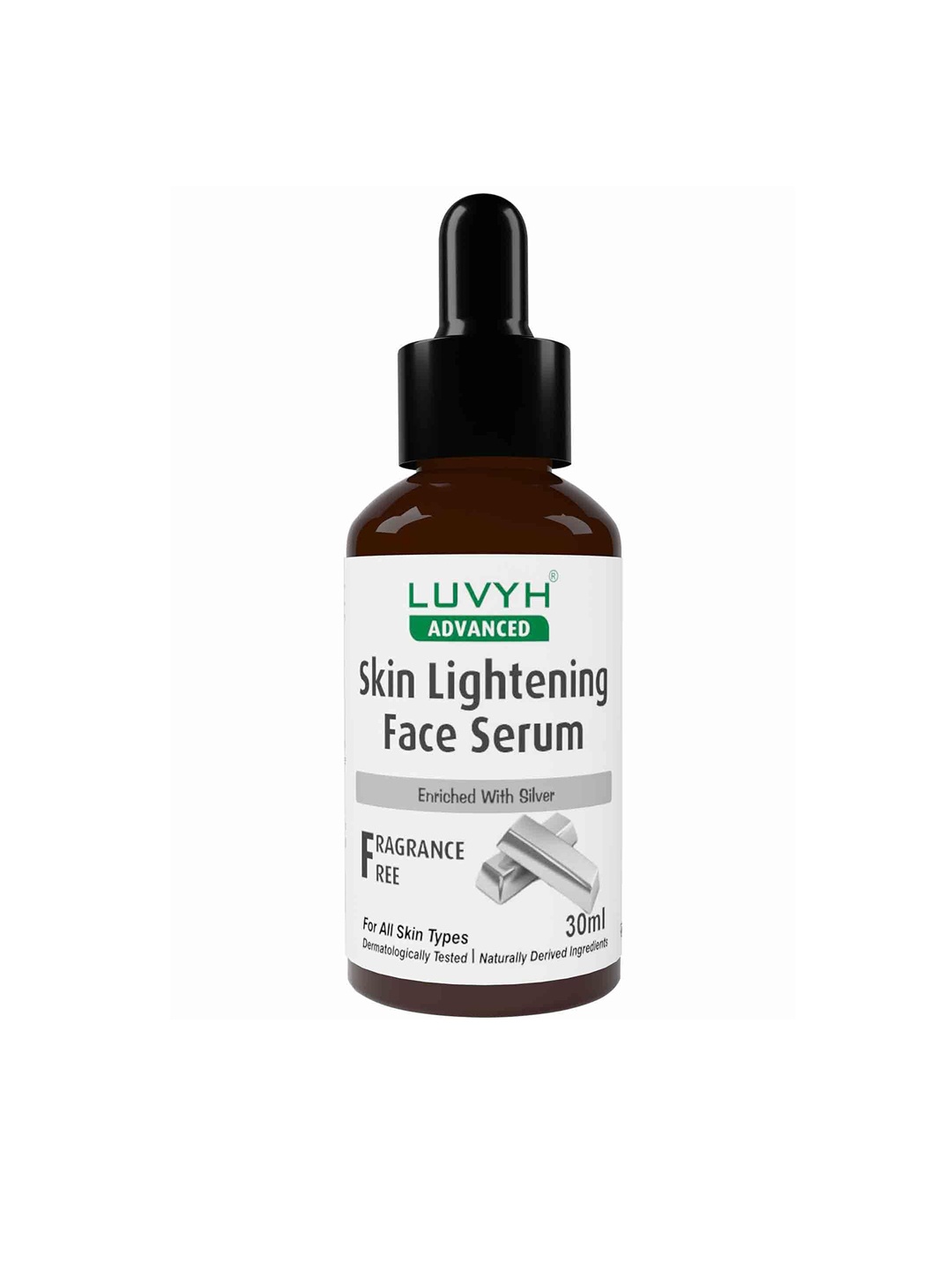 

LUVYH Skin Lightening Fragrance-Free Face Serum with Silver - 30 ml, White