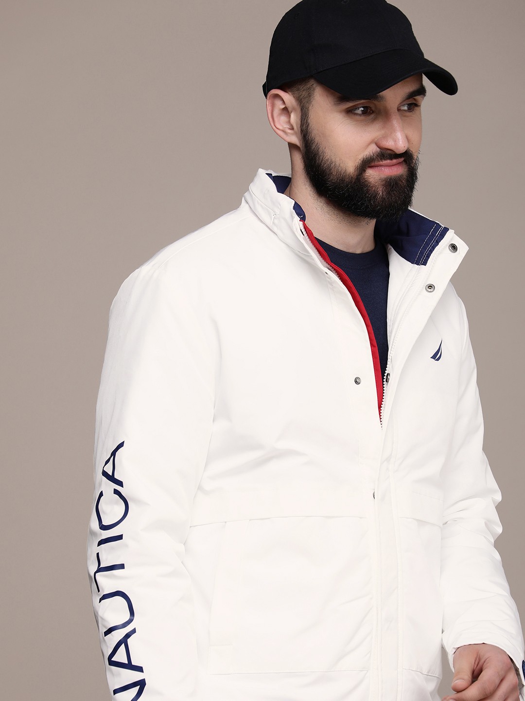 

Nautica Solid Hooded Puffer Jacket, White