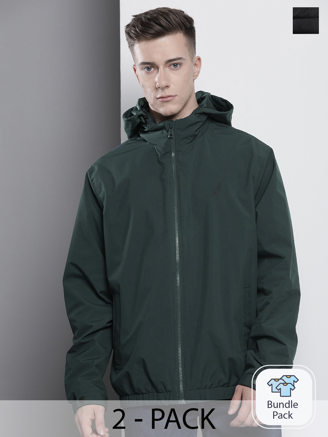 

Nautica Pack Of 2 Solid Tailored & Puffer Jacket, Green