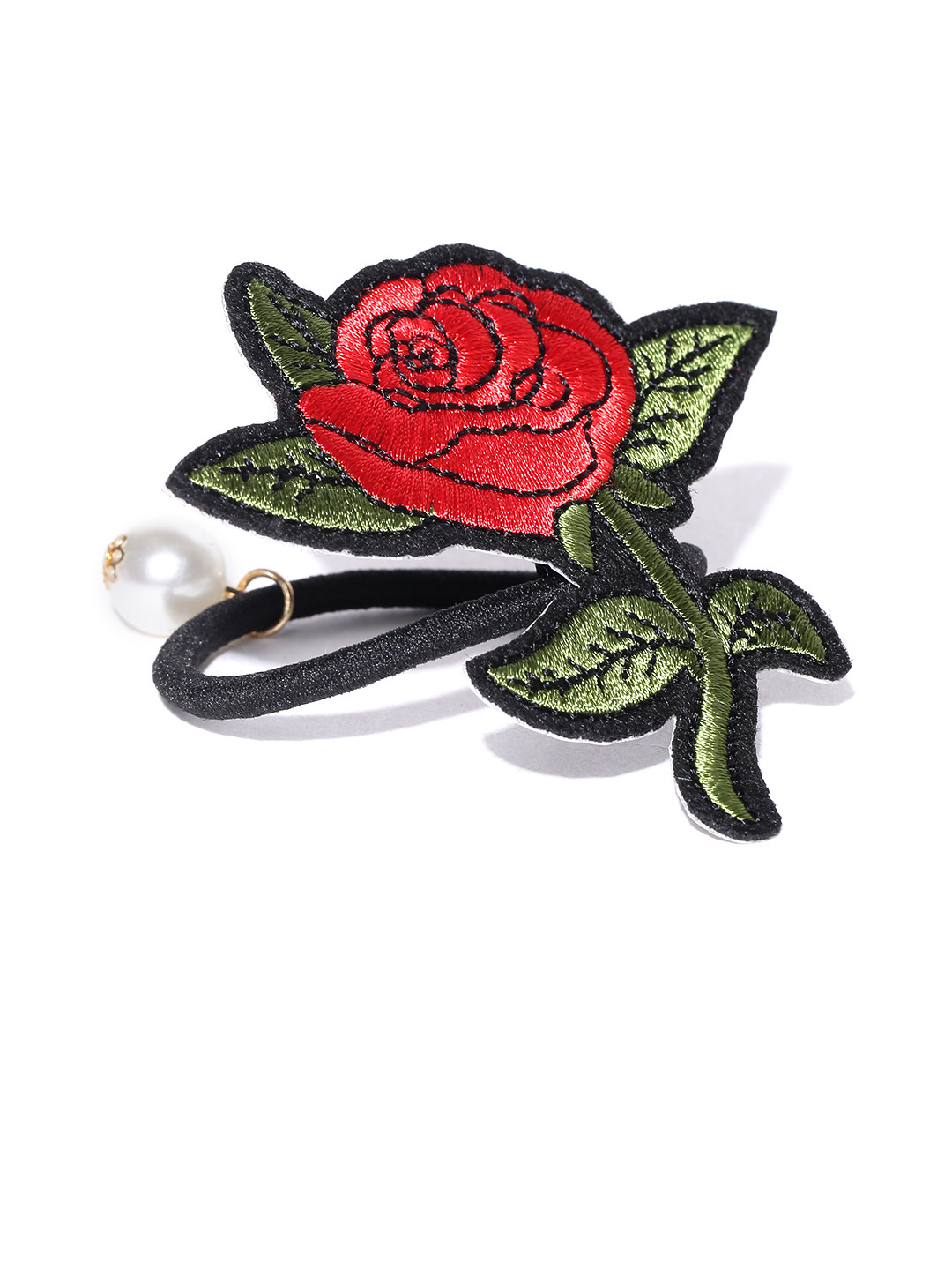 

Blueberry Red & Green Floral Embroidered Hairband