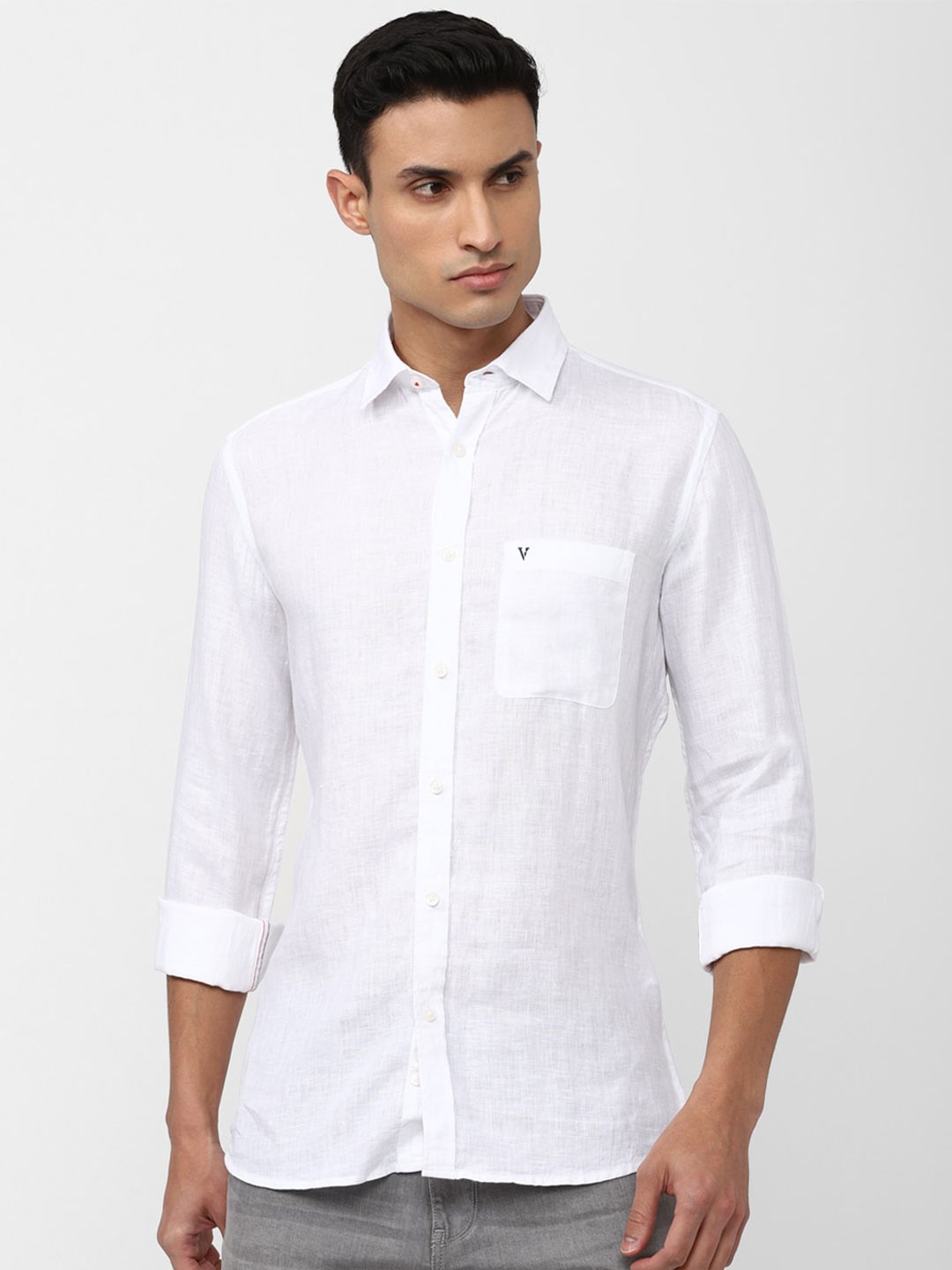 

Van Heusen Sport Slim Fit Linen Casual Shirt, White