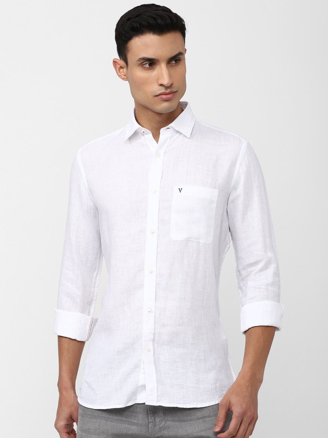 

Van Heusen Sport Slim Fit Linen Casual Shirt, White