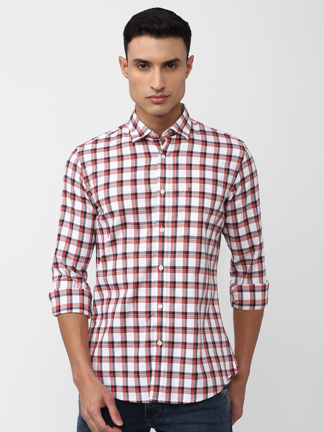 

Van Heusen Sport Checked Slim Fit Casual Shirt, White