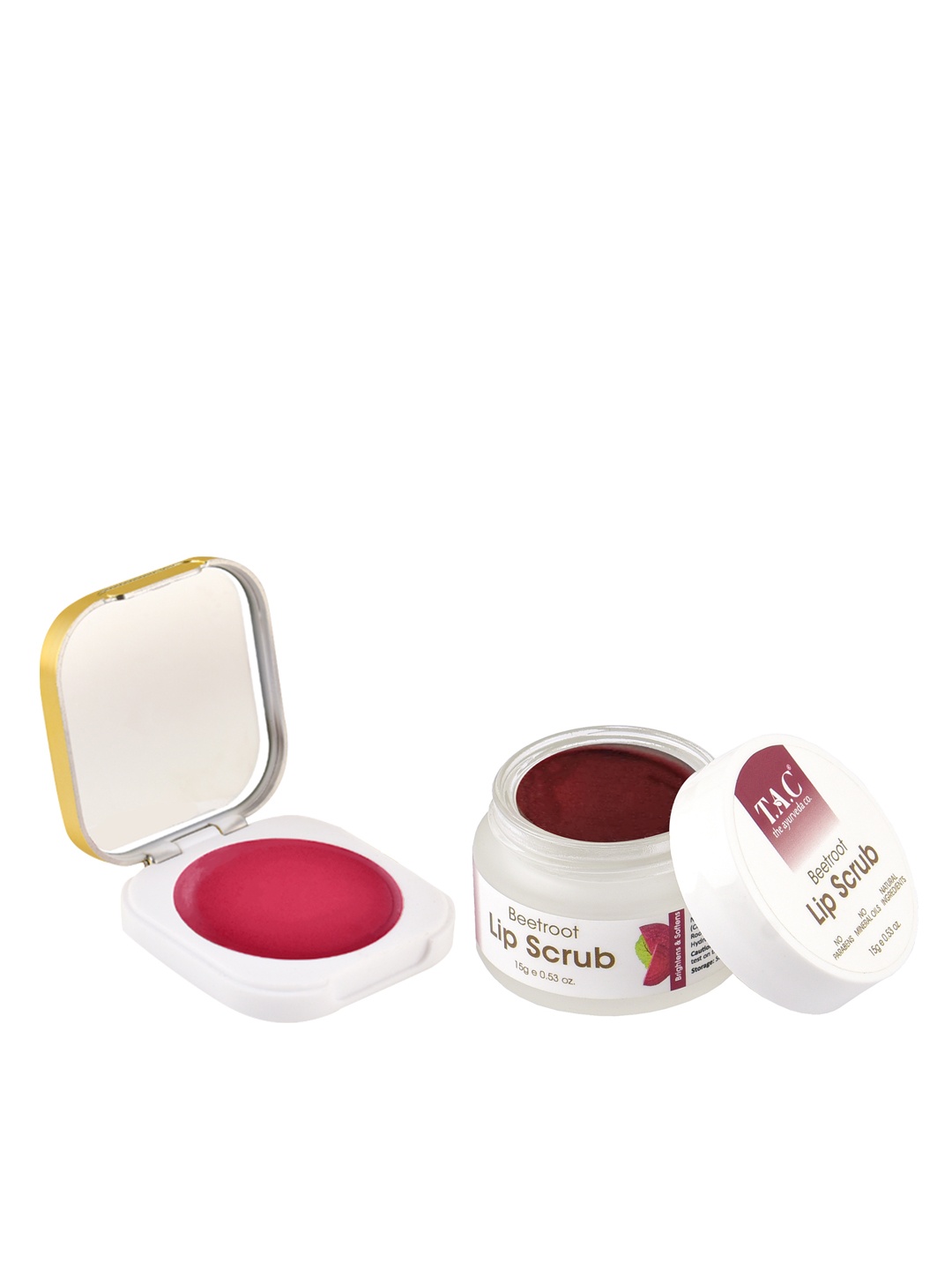 

TAC - The Ayurveda Co. Set of Beetroot Lip Balm 5 g & Lip Scrub 20 g, Red
