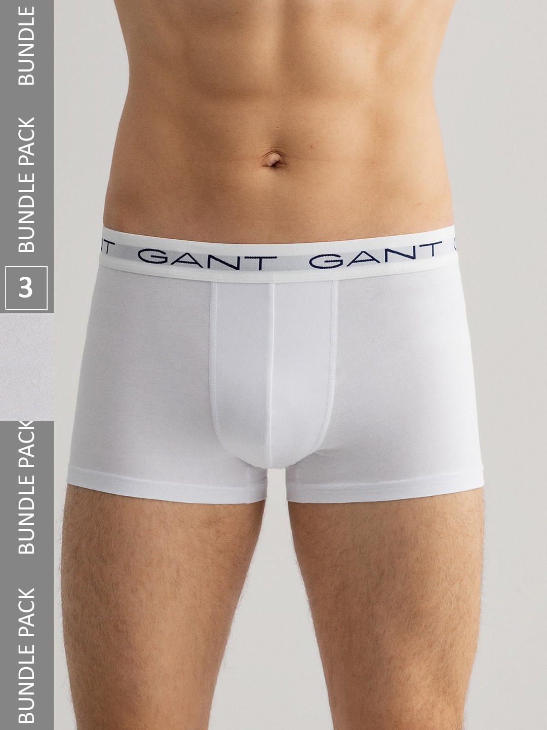 

GANT Men Pack Of 3 Brand Logo Printed Trunks, White