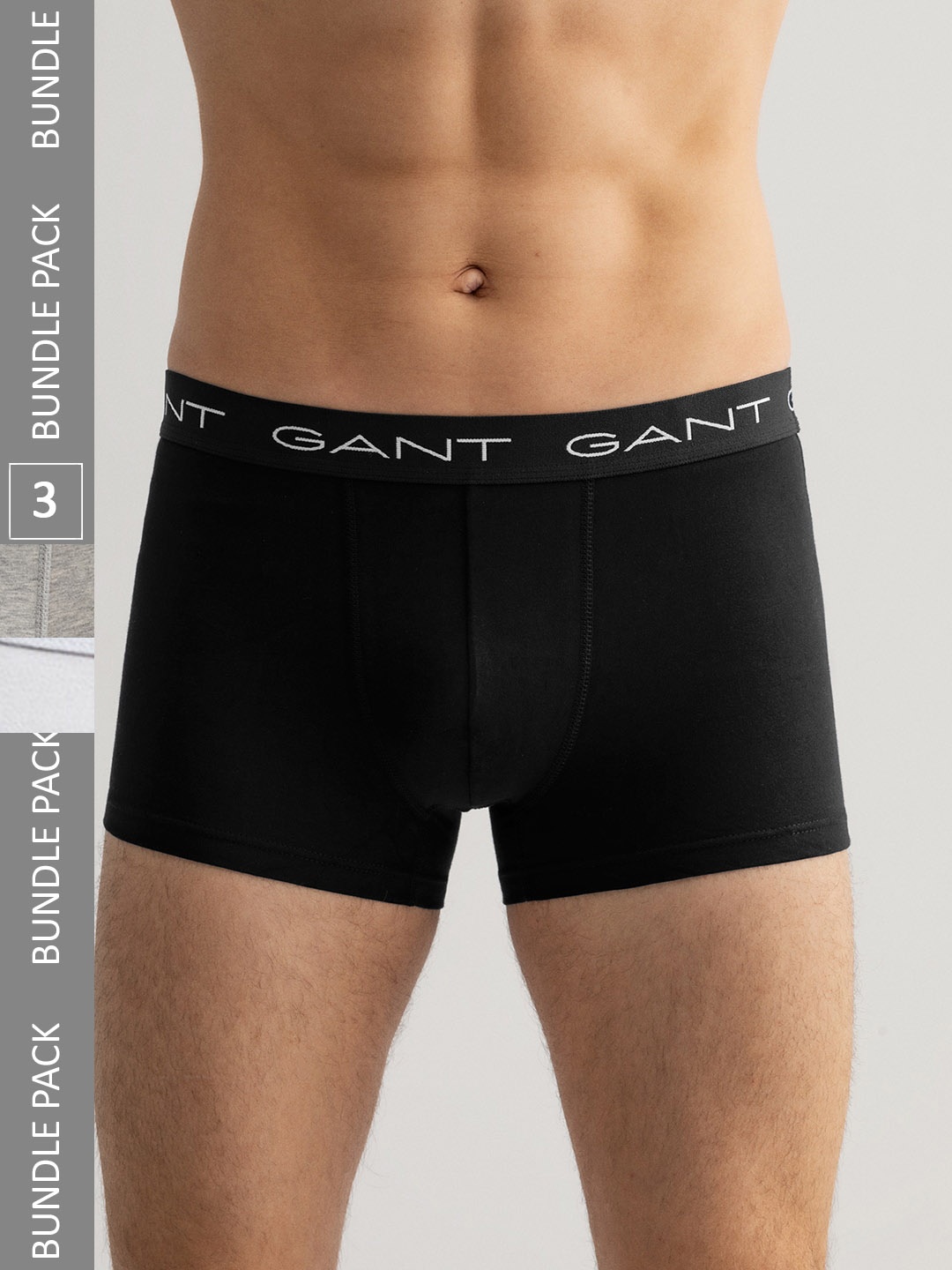

GANT Men Pack Of 3 Brand Logo Printed Trunks, Grey