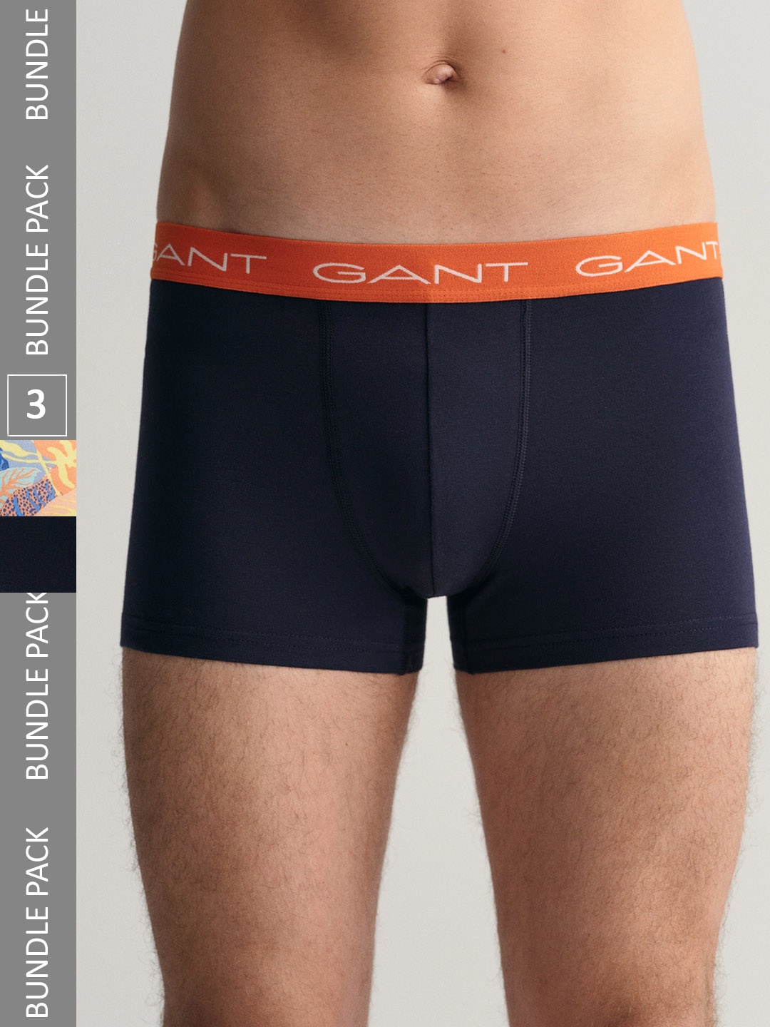 

GANT Men Pack Of 3 Brand Logo Printed Trunks 8905241187249, Blue