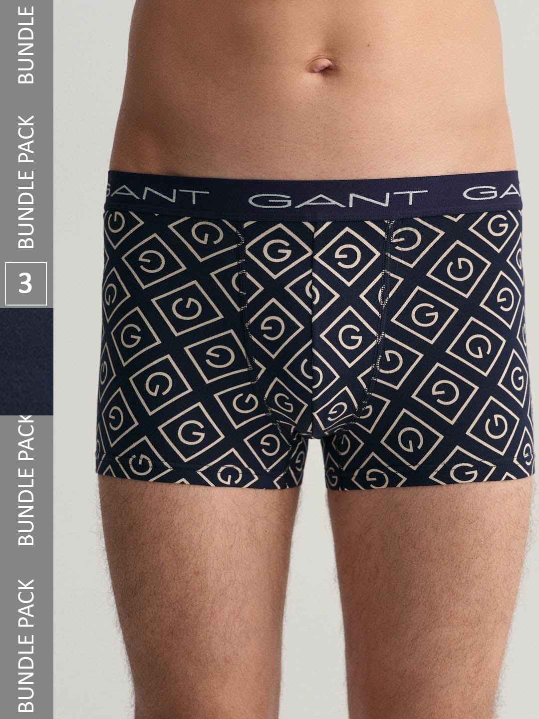 

GANT Men Pack Of 3 Icon G Printed Trunks 8905241187669, Navy blue
