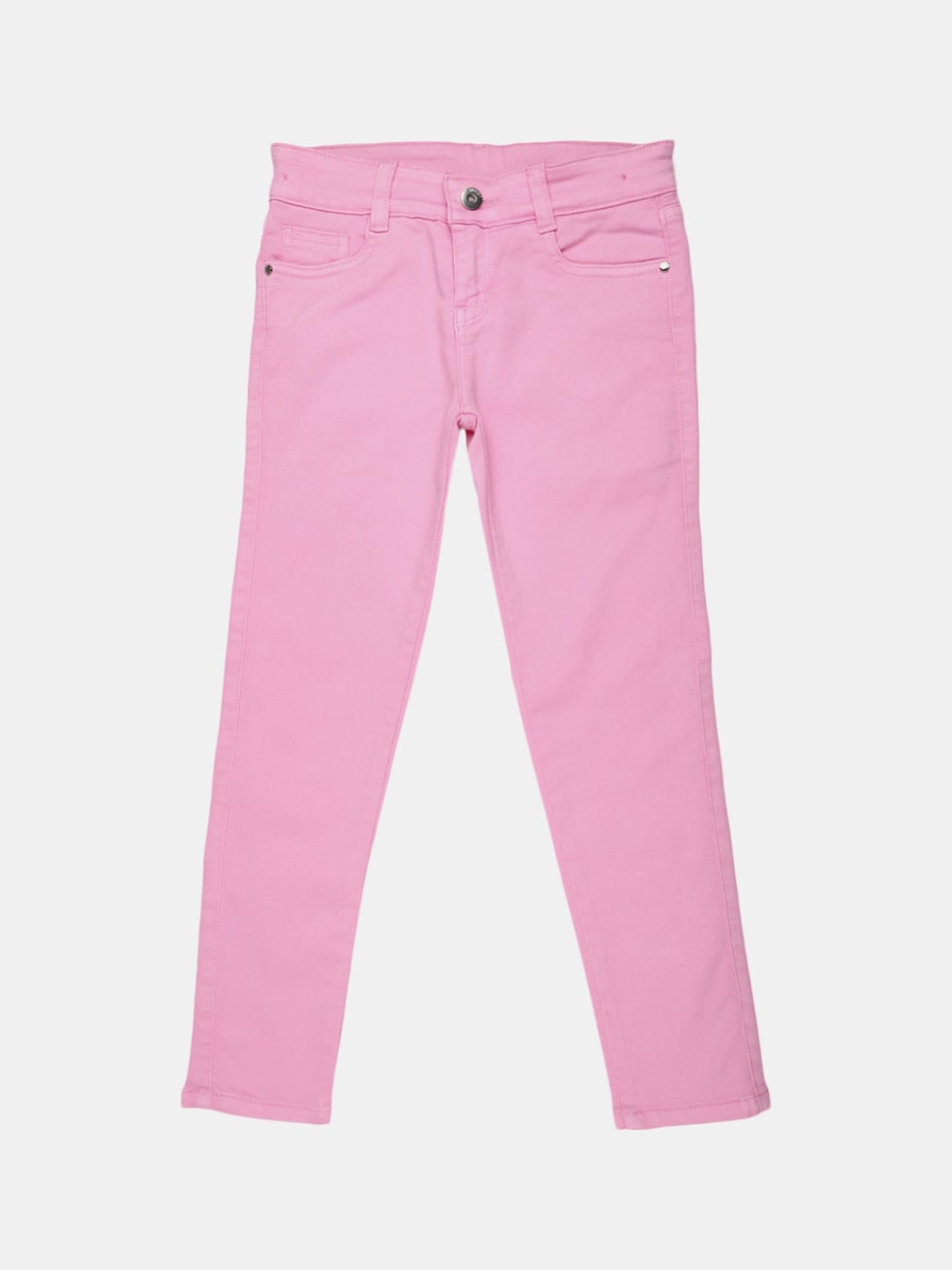 

V-Mart Girls Classic Slim Fit Cotton Jeans, Pink