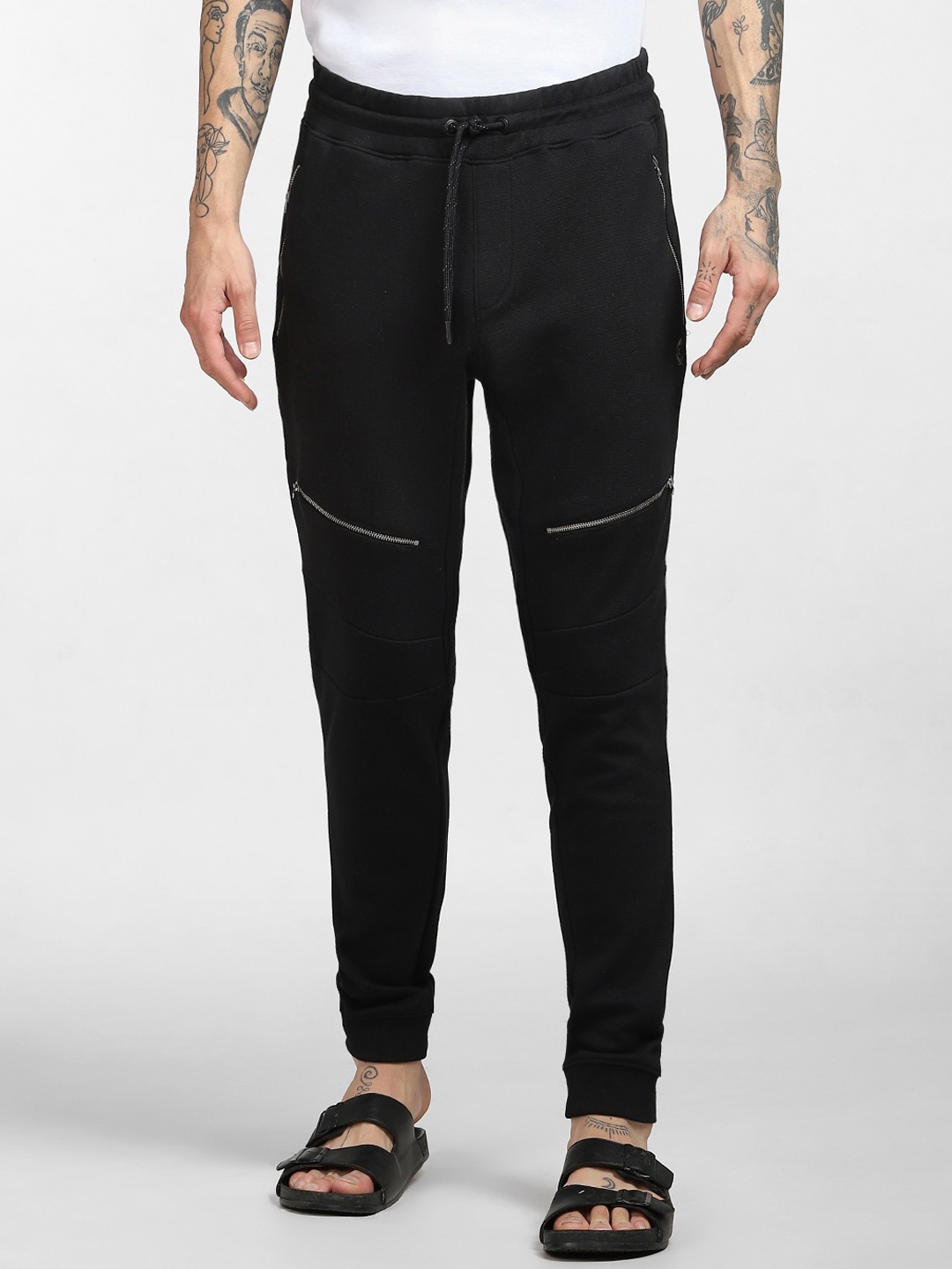 

Jack & Jones Men Mid-Rise Joggers, Black