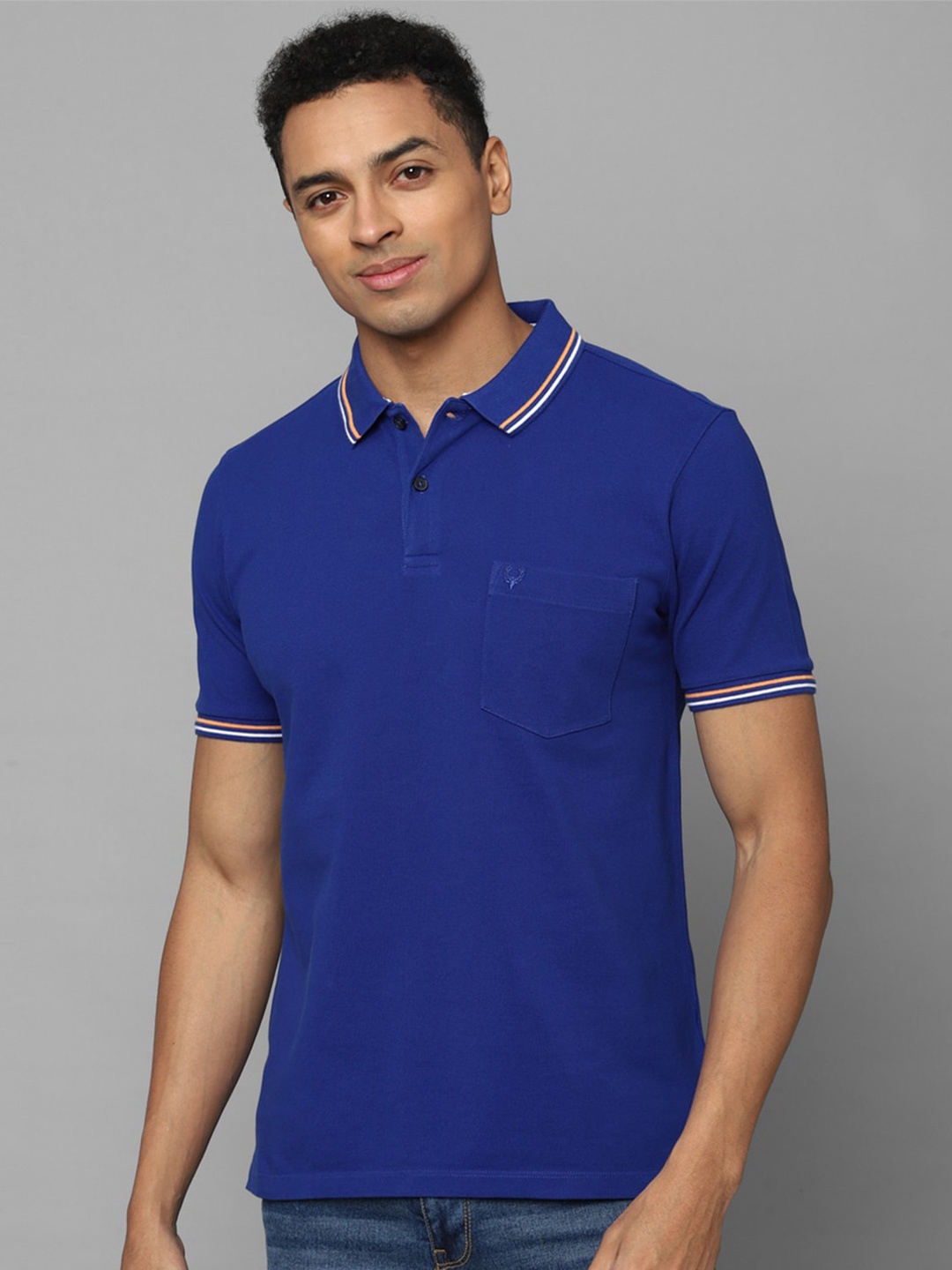 

Allen Solly Polo Collar Cotton T-Shirt, Blue
