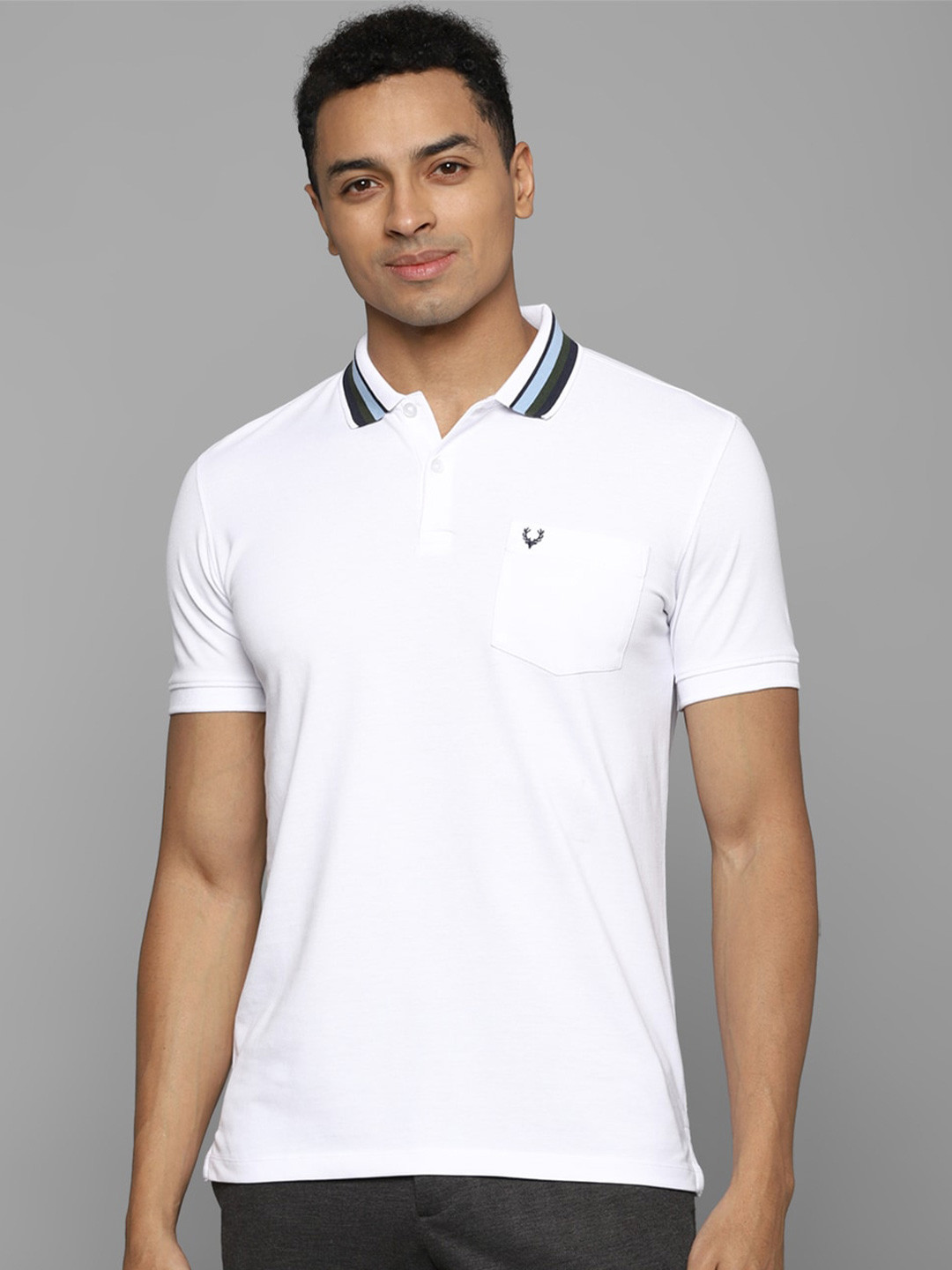 

Allen Solly Polo Collar Pure Cotton T-shirt, White