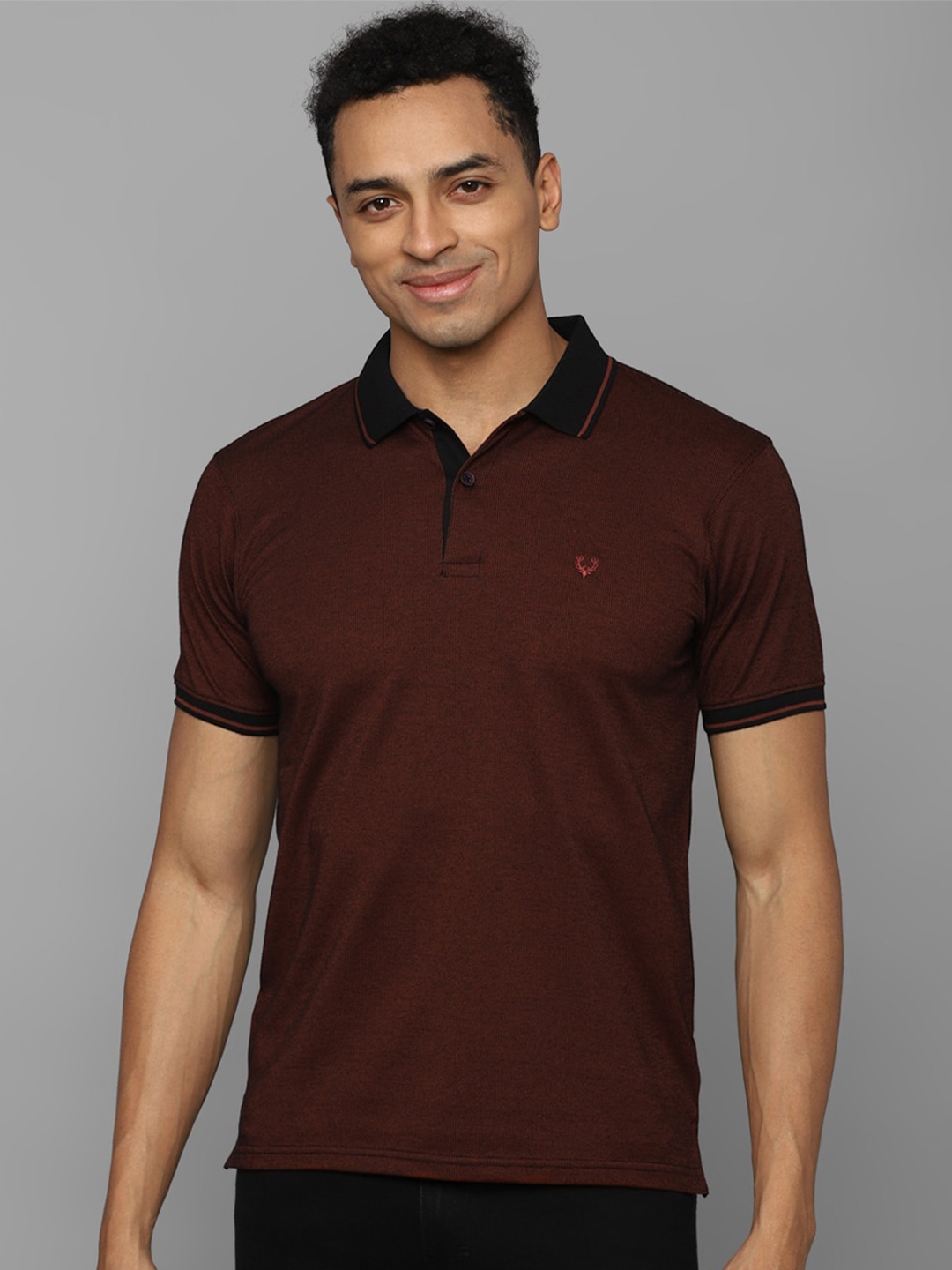 

Allen Solly Polo Collar Short Sleeves T-shirt, Brown
