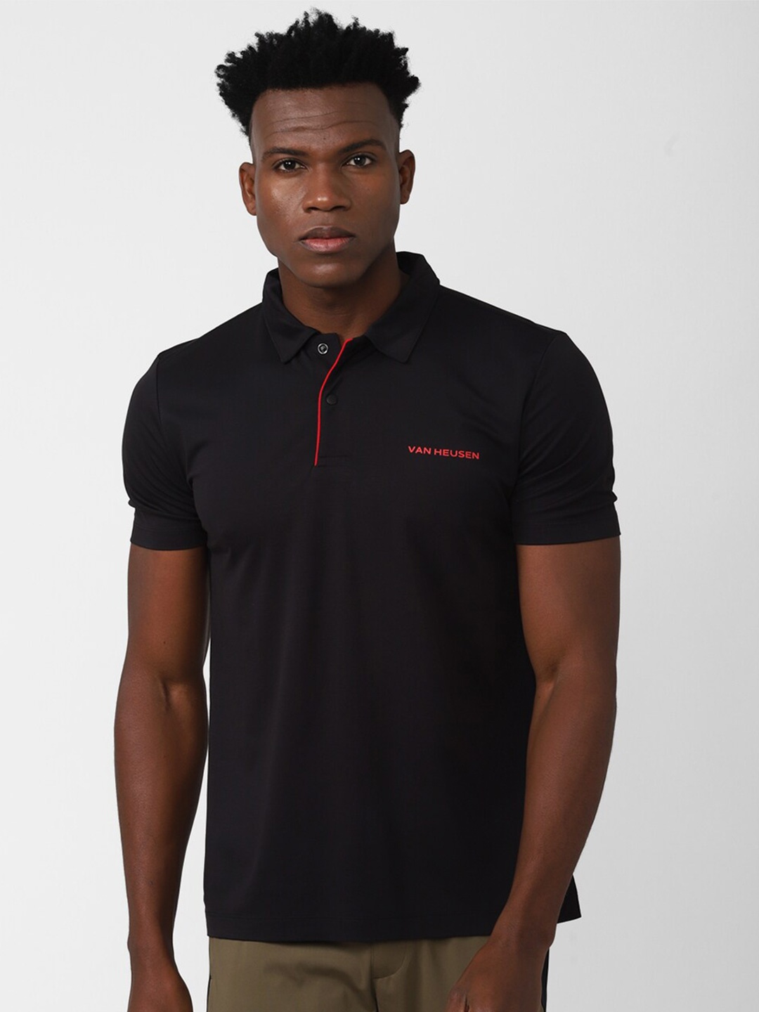 

Van Heusen Flex Polo Collar Sports T-shirt, Black