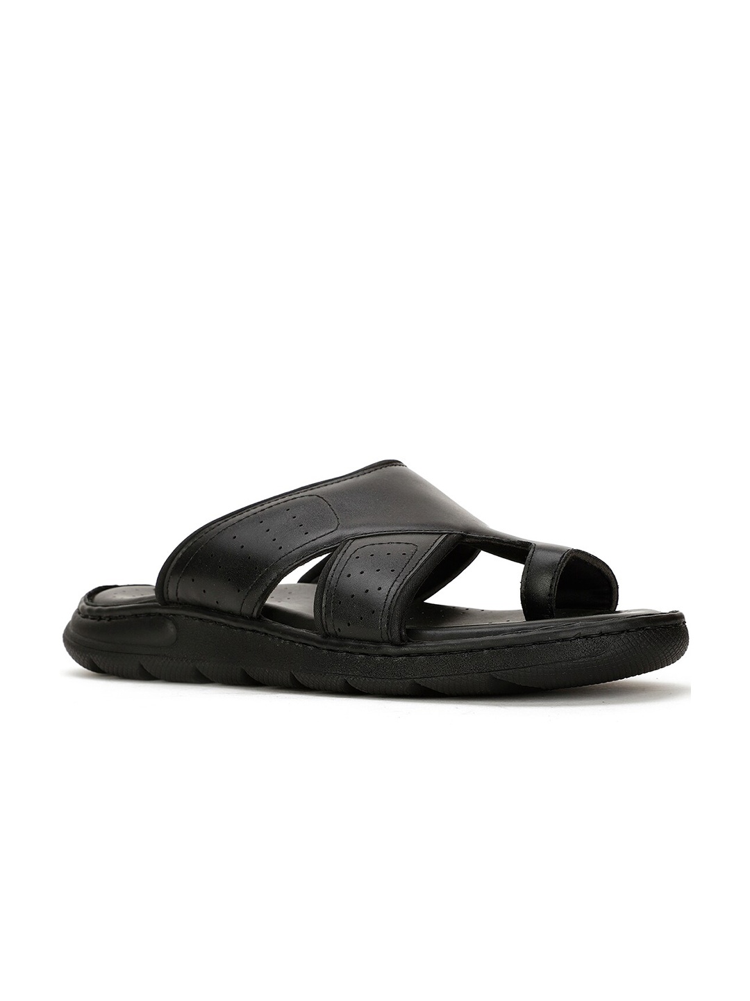 

Scholl Men Leather Slip On Comfort Sandals, Black