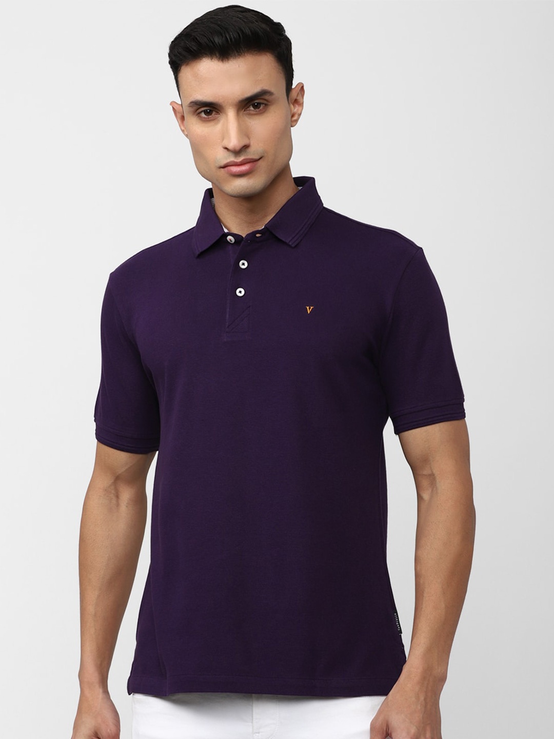 

Van Heusen Sport Polo Collar Pure Cotton T-shirt, Purple