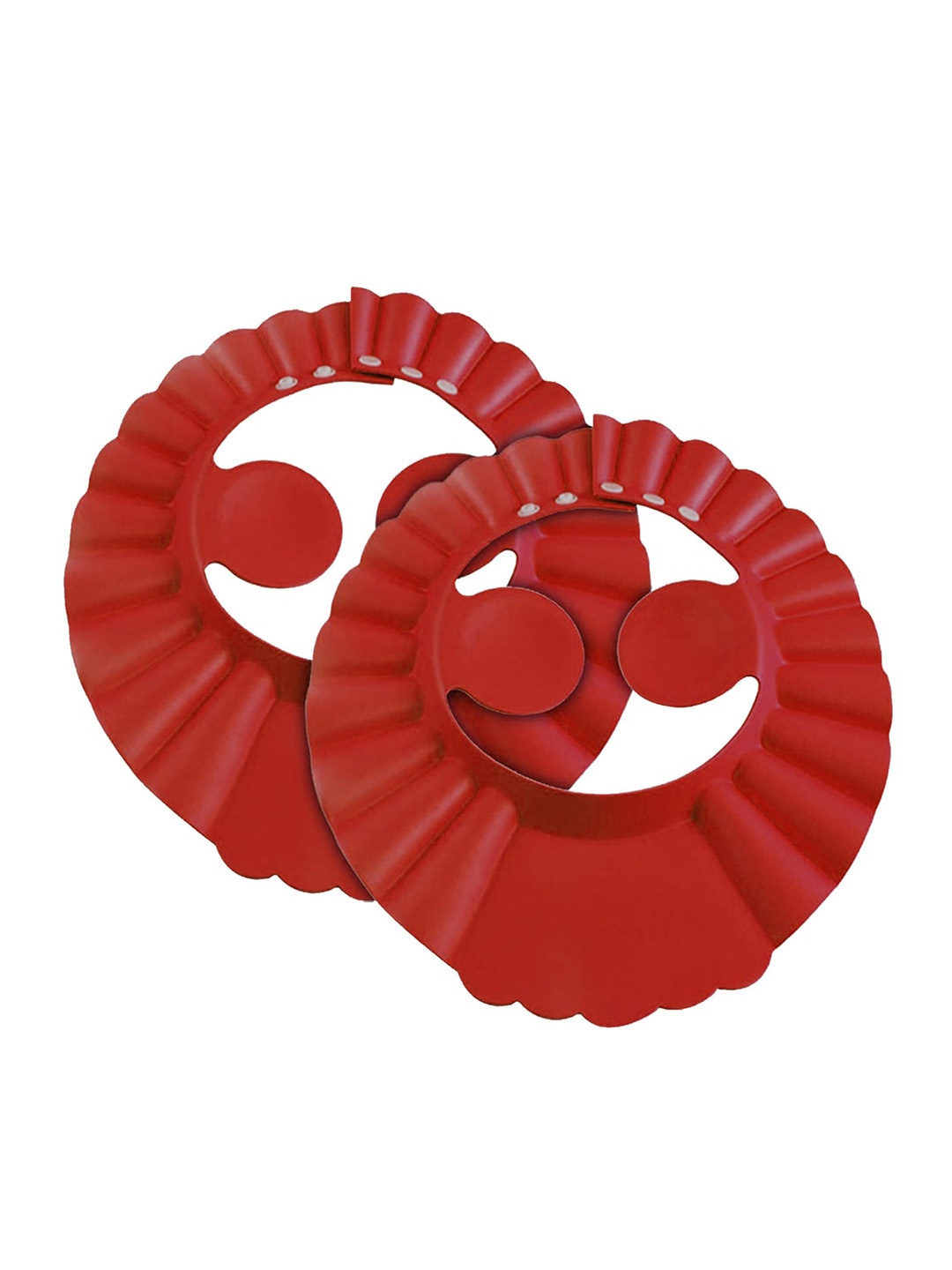 

Kuber Industries Kids Set Of 2 Red Adjustable Shower Caps
