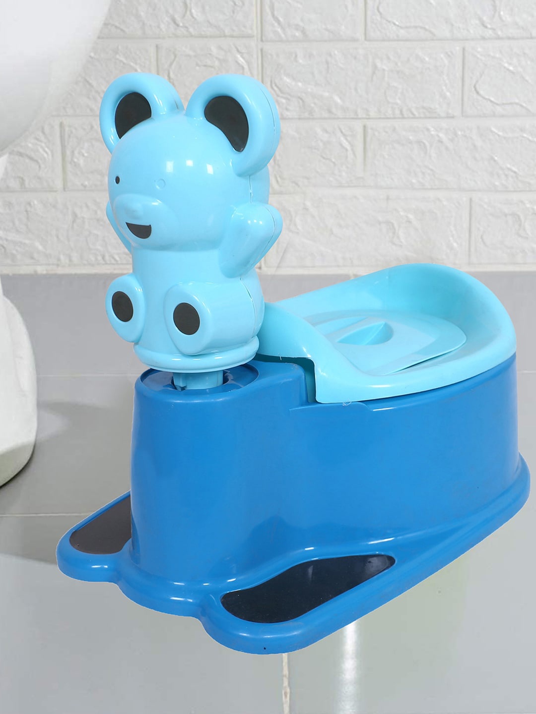 

Kuber Industries Kids Blue Solid Potty Training Seat