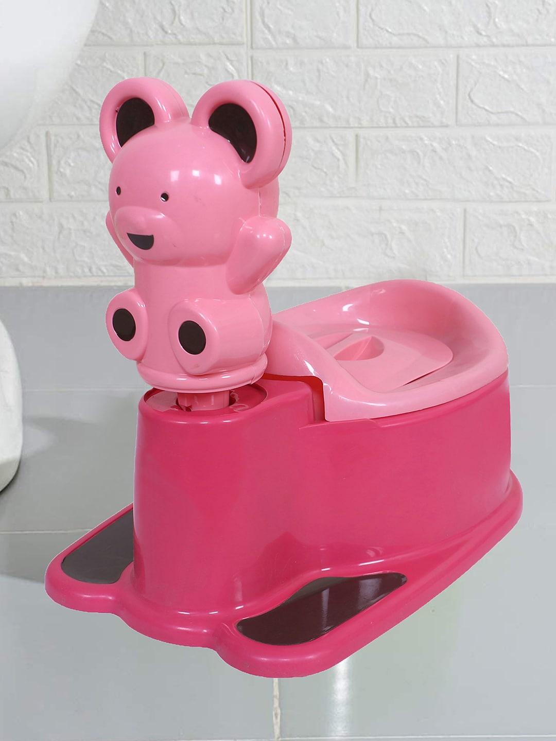 

Kuber Industries Kids Pink Colorblocked Potty Training Seat
