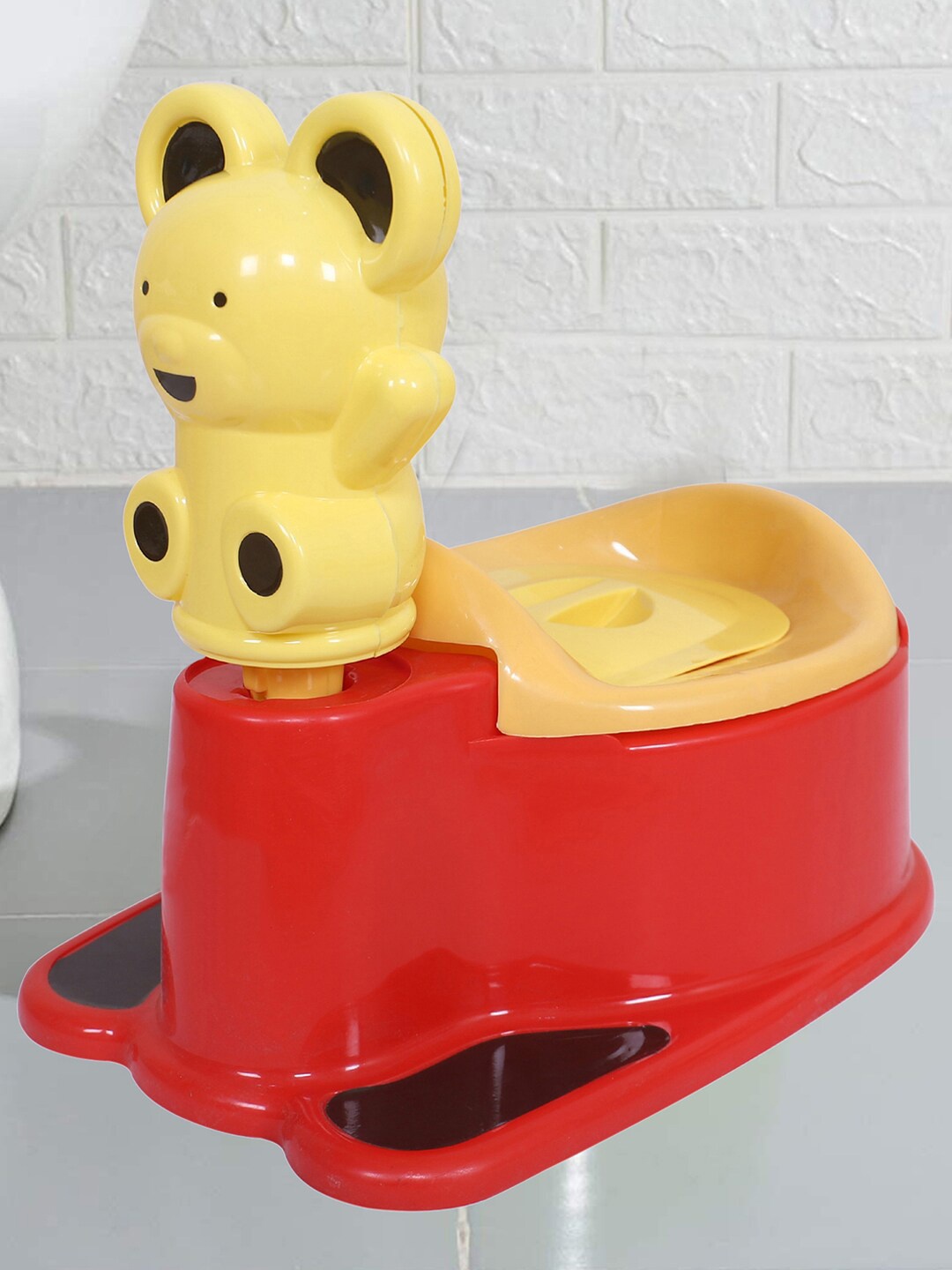 

Kuber Industries Kids Yellow & Red Colorblocked Potty Training Seat
