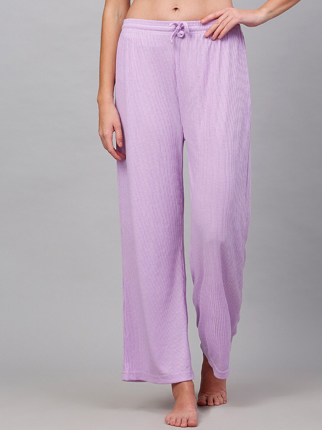 

NEUDIS Women Striped Lounge Pants, Lavender