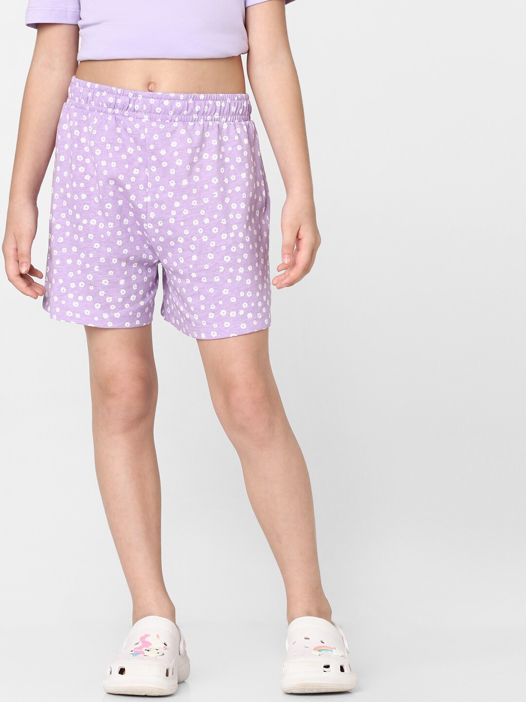 

KIDS ONLY Girls Printed Shorts, Purple