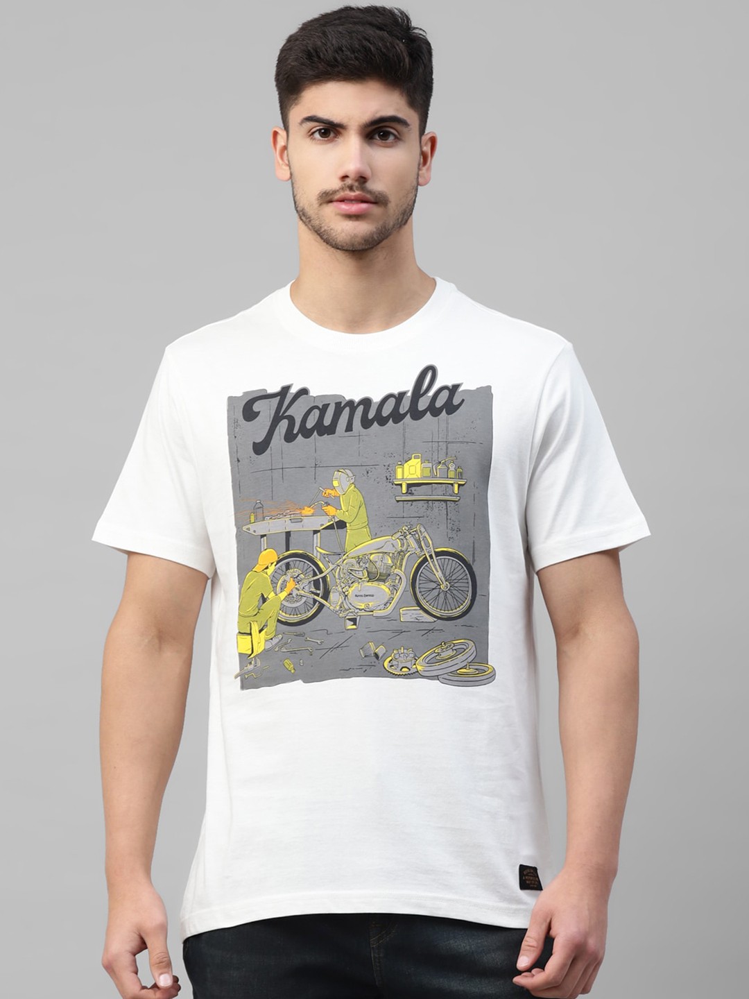 

Royal Enfield Graphic Printed T-shirt, White