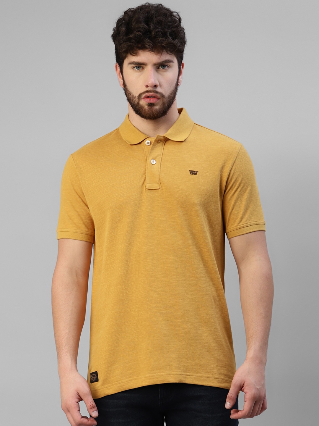 

Royal Enfield Polo Collar Cotton T-shirt, Mustard