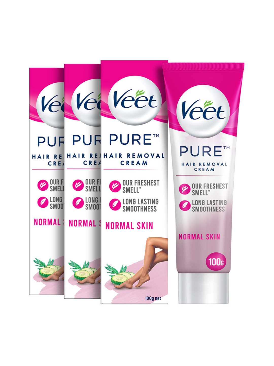 

Veet Set of 3 Pure Hair Removal Cream - 100g each, Pink