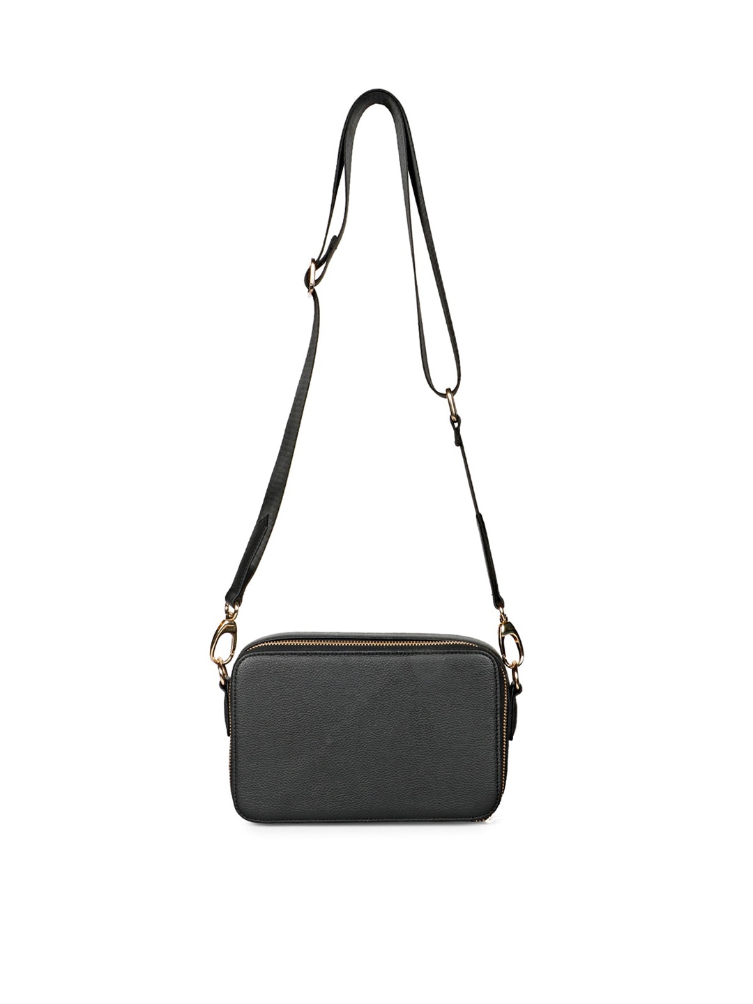 

Saint G Leather Structured Sling Bag, Black