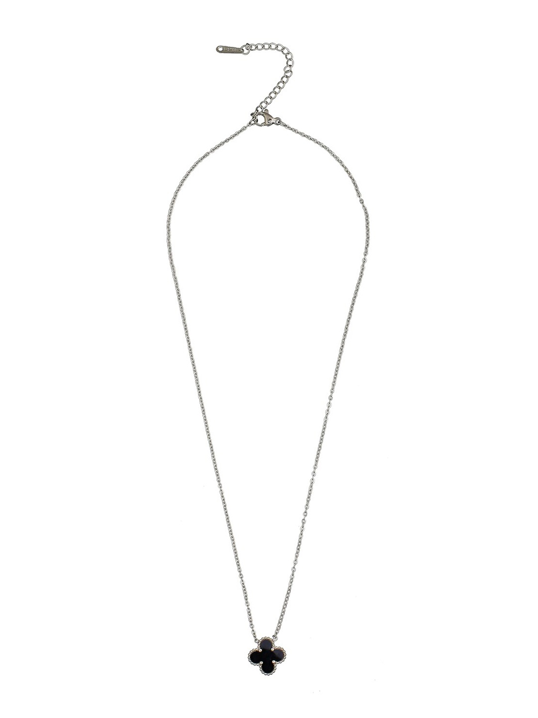 

Moon Dust 18k Gold-Plated AD Studded Clover Pendant With Chain