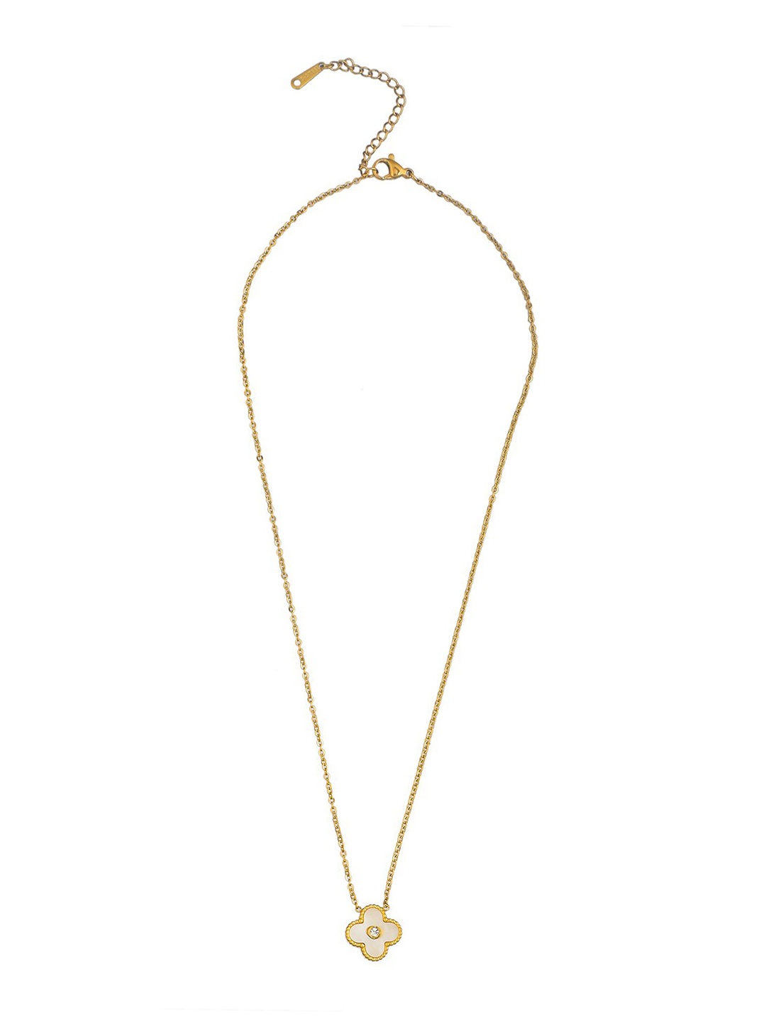 

Moon Dust Gold-Plated CZ-Studded Pendant With Chain