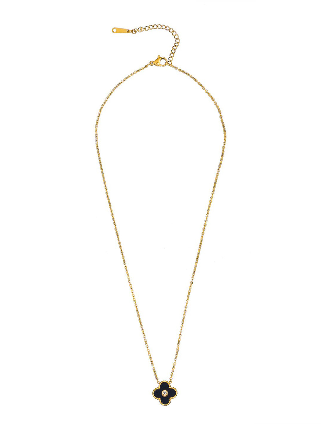 

Moon Dust Gold-Plated CZ-Studded Pendant With Chain