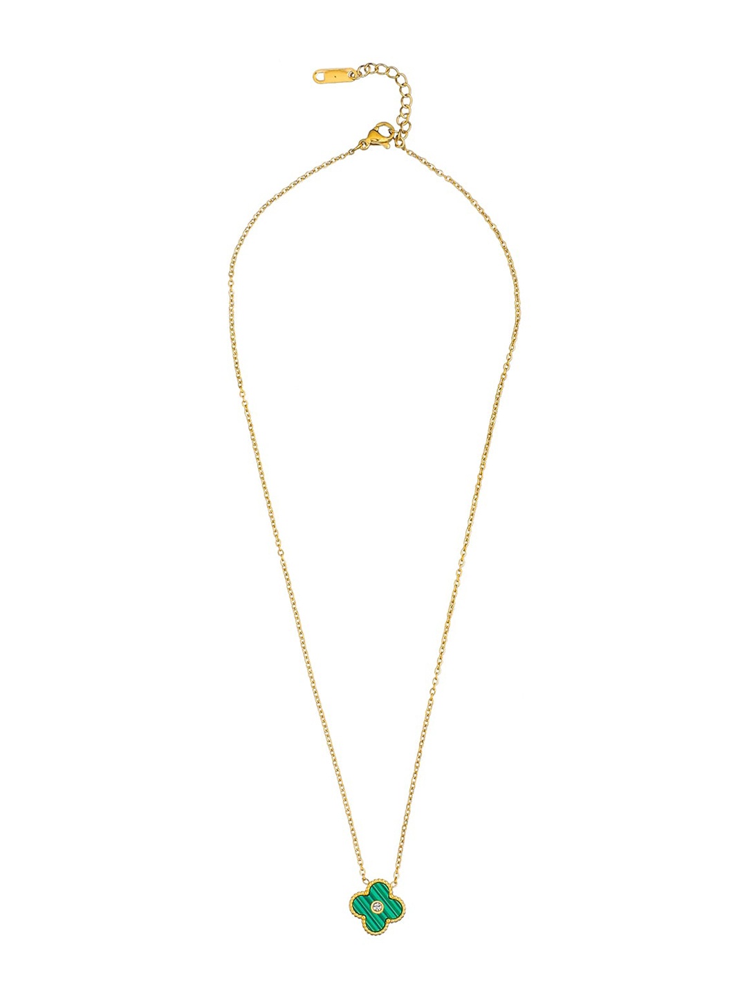 

Moon Dust Gold-Plated CZ-Studded Pendant With Chain