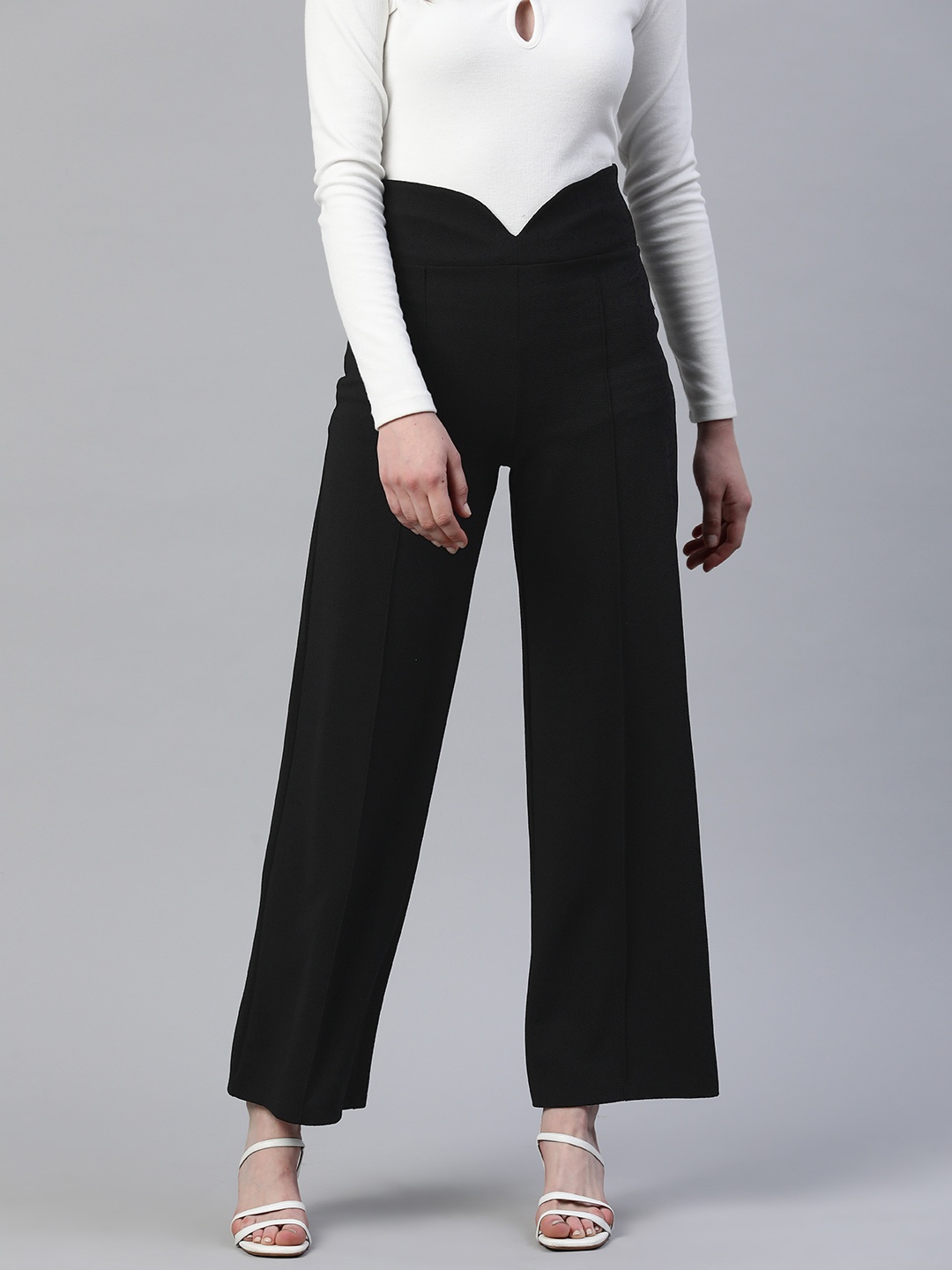 

plusS WORX Women Trousers, Black
