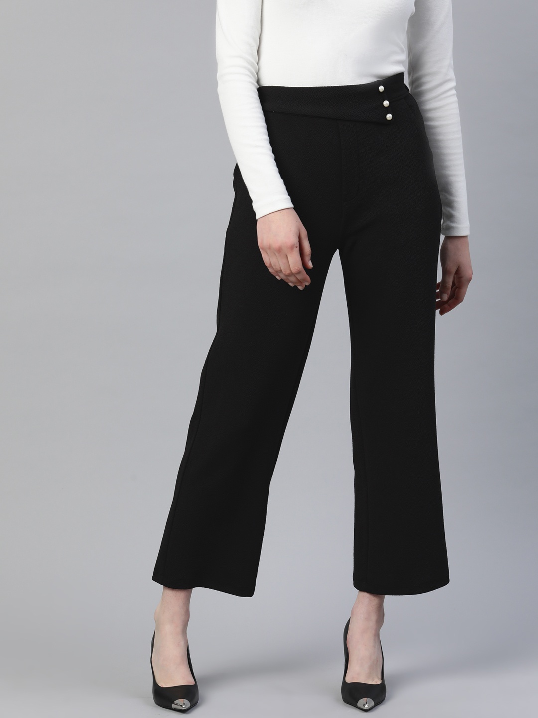 

plusS WORX Women Trousers, Black